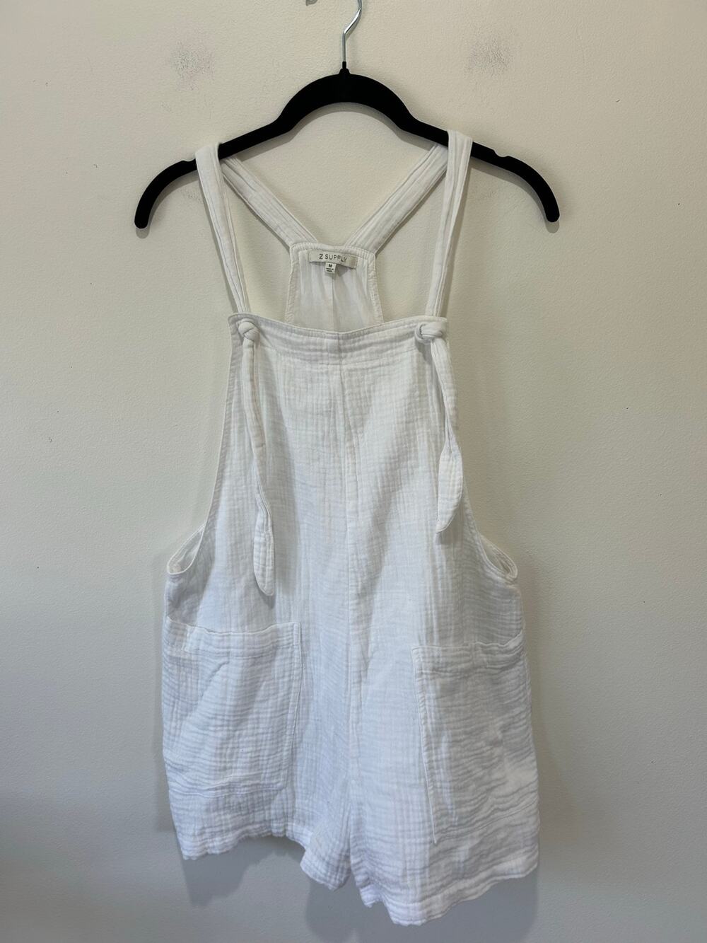 Z Supply white romper size M gauze cotton tie strap